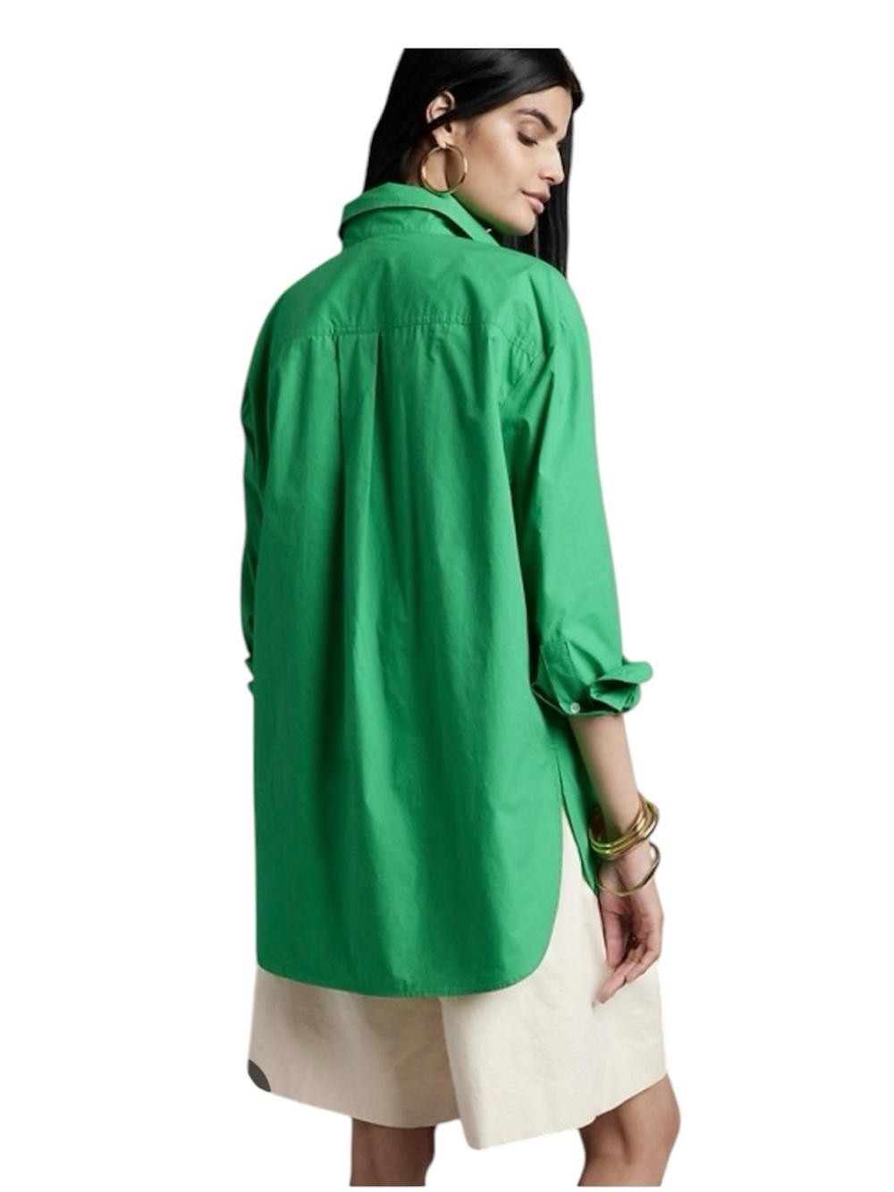 Banana Republic Oversized Green Button Down Shirt Size XL